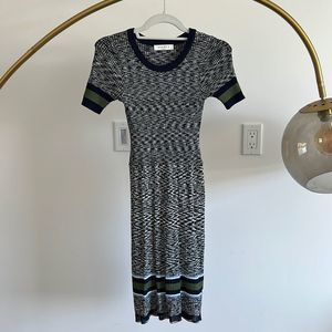 SANDRO PARIS ribbed knit dress size 1 S
